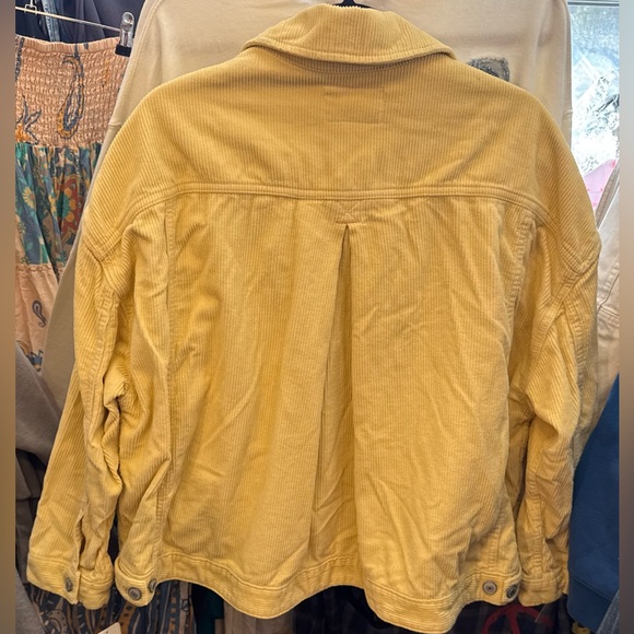 NWT Free People We The Free Opal Swing Cord Jacket - pear sorbet yellow - medium - Picture 9 of 11